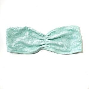 VS PINK | Lace Bandeau in Light Mint Green